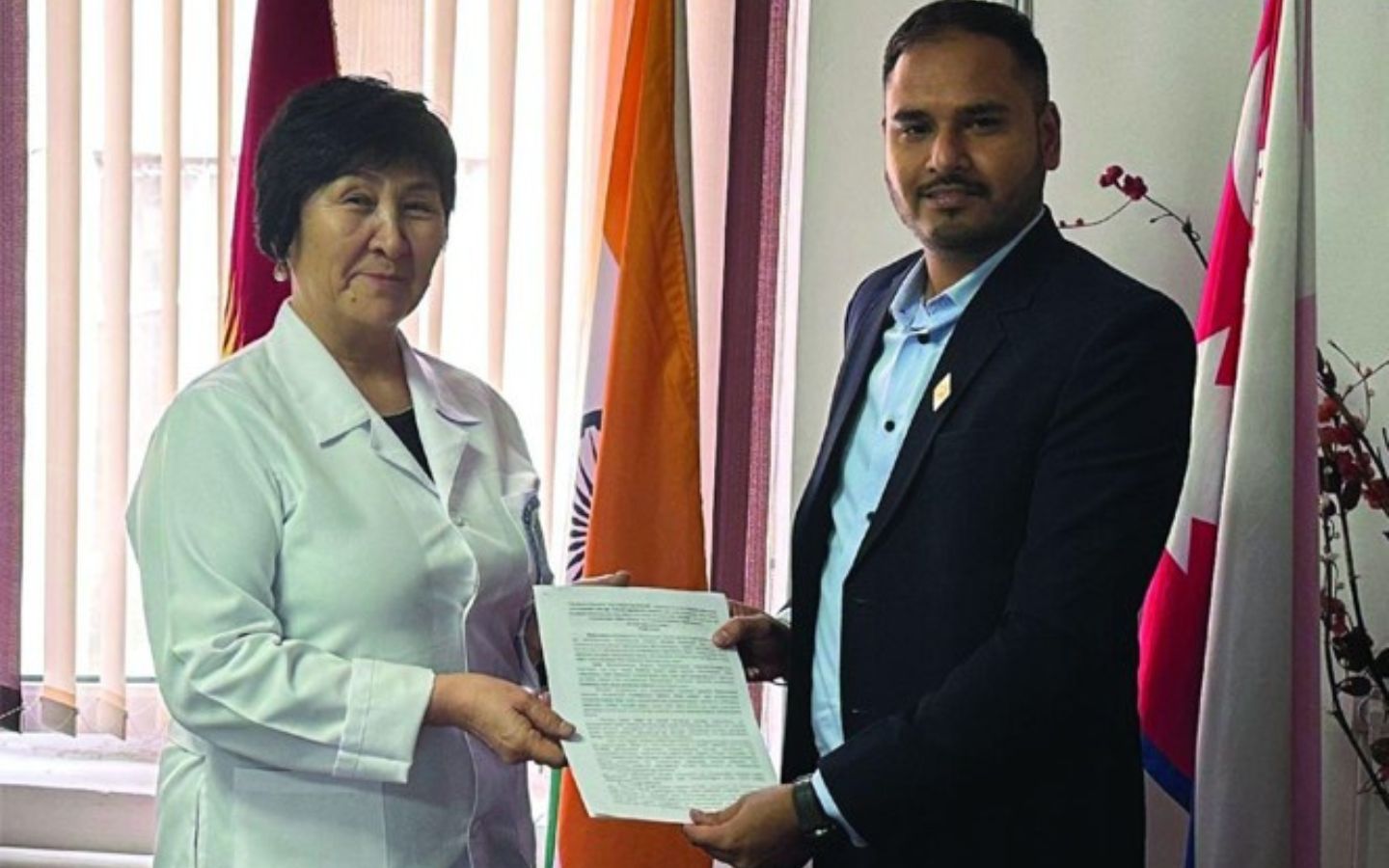 Dean of Jalal-Abad State University with KAC CEO